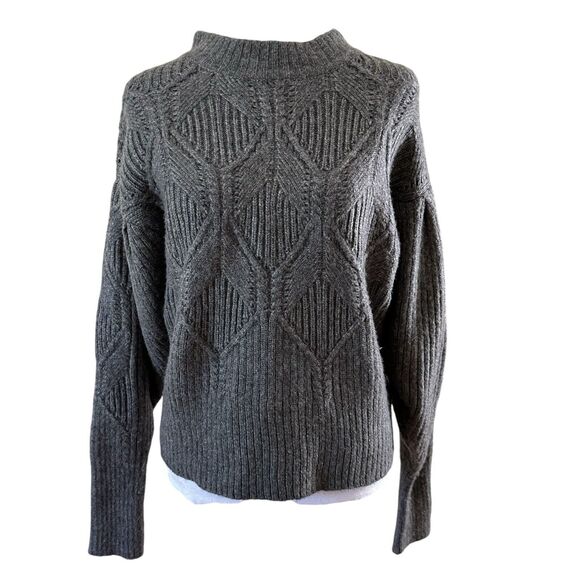ASTR The Label Sweaters - ASTR The Label Women’s Grey Wool Blend Bat Sleeves Sweater Size M
